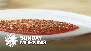 Extra Eric Ripert prepares Le Bernardins Tuna Carpaccio [upl. by Nylsej]