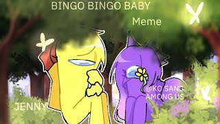 BINGO BINGO BABY  memes  art  AMONG US OC  YELLOW X PURPLE [upl. by Stahl]