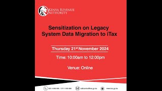 Sensitization of Legacy System Data migration to iTax [upl. by Stenger]