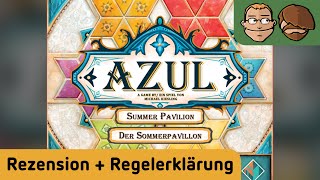 Azul Der Sommerpavillon  Brettspiel  Rezension und Regelerklärung [upl. by Einnaoj682]