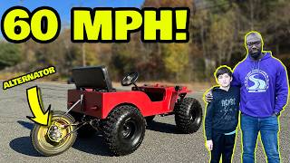 I Built a quotfree energyquot Alternator Powered Car for my Stepson His Mom Hates it [upl. by Eradis]