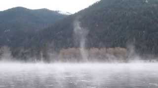 Steam Fog Over The Kootenai River December 8 2013 [upl. by Radack]