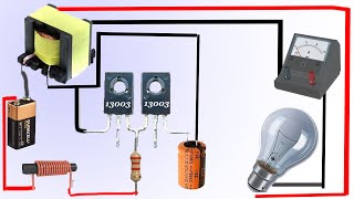 13003 INVERTER CIRCUITHOW TO MAKE INVERTER USING 13003 TRANSISTOR13003 TRANSISTOR PROJECTS [upl. by Anavas]