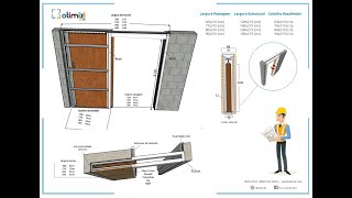 Adequação de Vão como fazer para embutir a porta de correr na sua parede [upl. by Roxine905]