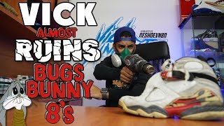 Vick Almighty almost ruins Bugs Bunny Air Jordan 8 [upl. by Nueoht]