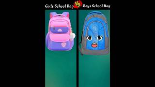 Girls School Bag Vs Boys School Bag ❓ shorts trending shortfeed youtubeshortp youtubeshortp [upl. by Htiek]