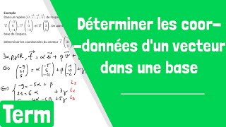 Comment déterminer les coordonnées dun vecteur dans une base dont on connaît les coordonnées [upl. by Arden]