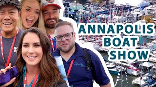 THE LARGEST Sailing YouTuber Meet Up EVER Annapolis Boat Show [upl. by Zipah]