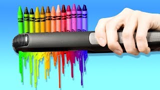 19 BRICOLAGES GÉNIAUX AVEC DES CRAYONS [upl. by Nylahsoj]