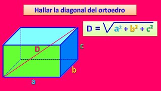 Hallar la diagonal del ortoedro [upl. by Nahoj443]