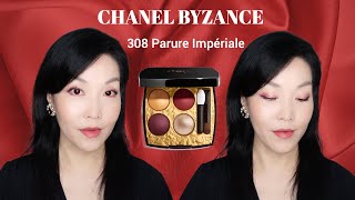 CHANEL Byzance Collection  308 Parure Impériale  Swatches amp Makeup Look [upl. by Ttehc]