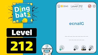 Dingbats Level 212 ecnalG Walkthrough [upl. by Drarej528]