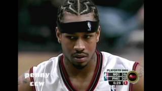 Allen Iverson 55pts FULL Highlights vs Hornets  Playoff Career HIGH 2003 [upl. by Ttoille]