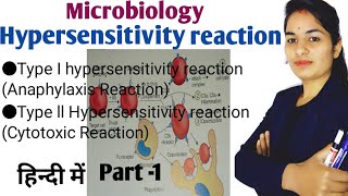 Hypersensitivity Reaction in hindi Part1Type 1Anaphylaxis reaction  Type 2Cytotoxic reaction [upl. by Kcirrad]