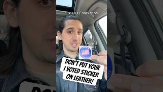 Don’t Put Your “I VOTED” Sticker On Leather election vote leather [upl. by Ehrlich]