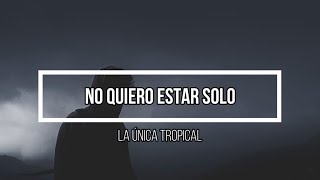 🥹 No quiero estar solo 🥹  Letra  La única tropical [upl. by Inihor4]