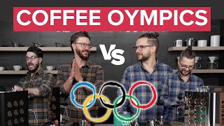 Seattle Coffee Gear Presents COFFEE OLYMPICS John vs Sean in a Coffee Competition 💥 [upl. by Yenahpets]