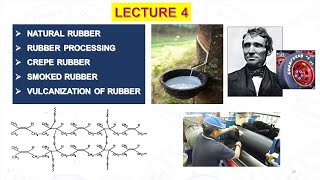 LECTURE 4 VULCANIZATION OF RUBBER  NATURAL RUBBER  PROCESSING OF RUBBER [upl. by Frasco]