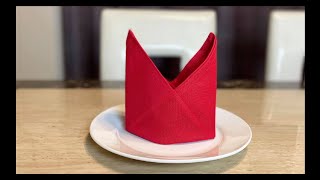 DIY The Bishop’s Hat Napkin Fold MadebyFate 542 [upl. by Schecter729]