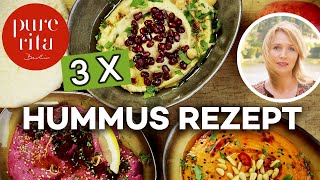 ✅ Hummus selber machen  3 schnelle Low Carb Beilagen  Hummus Rezept sehr einfach [upl. by Winser]