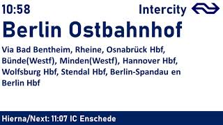 Tuffie Vos  Omroep Hengelo NS Intercity naar Berlin Ostbahnhof 1058 vertraging 10 minuten [upl. by Shelbi]