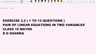 Ex 32 Part 1 Class 10 Math RD sharma [upl. by Doowrehs627]