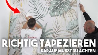 Tapezieren einfach gemacht mit besonderer Tapete [upl. by Thorny]