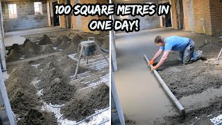 Sand amp Cement Floor Screed Timelapse  100 Square Metres in ONE day [upl. by Tori]