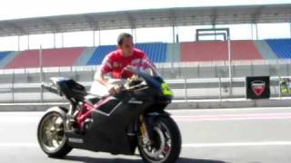 Troy Bayliss takes to the track on the 1098 [upl. by Gona411]