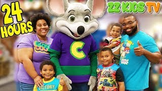 24 HOURS OVERNIGHT CHALLENGE IN CHUCK E CHEESES [upl. by Inez914]