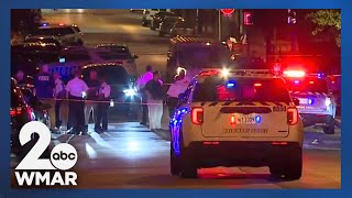 One man killed in Baltimore Police involved shooting [upl. by Ihsakat]