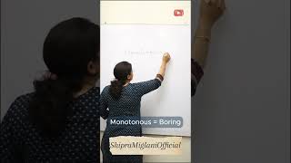 Monotonous meaning with examples… english education [upl. by Casanova]