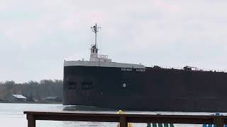 1004ft Freighter Indiana Harbor Sailing Upriver 42524 Pt1 [upl. by Nealey]