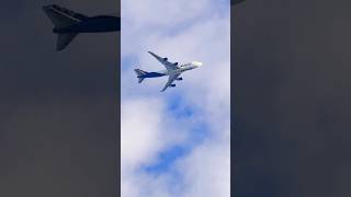 ATLAS B747 flying overhead in Mamala Bay ready for landing in HNL Int’l Airport atlas cargoplane [upl. by Brooks]