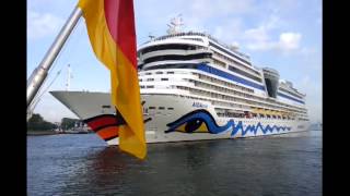 Das Kreuzfahrtschiff quotAIDA Marquot legt ab [upl. by Innig86]