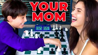 11YearOld Chess Prodigy Trash Talks a Chess Master [upl. by Nahtonoj503]