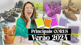 PRINCIPAIS CORES DO VERÃO 2024  Sapatos e bolsas [upl. by Adym]