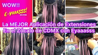 APLICACION DE EXTENSIONES DE CABELLO CON MICROCHIP DESDE 500 EN CDMX METRO ZOCALO [upl. by Kory]