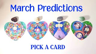 PICK A CARD 💜 March Predictions 🔮 [upl. by Mazurek]