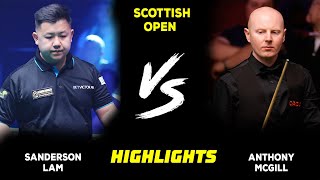 Anthony Mcgill vs Sanderson Lam Highlights  Scottish Open Snooker 2023 [upl. by Saraiya]