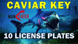 Caviar Key All License Plates Location  Maneater Caviar Key Collectibles Guide [upl. by Leahcir30]