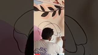 Wall Art painting art painting walldesigne viralvideo trending shorts Chandra Arts [upl. by Hasile]