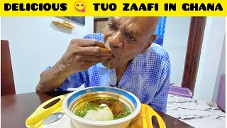 My First Time Eating AUTHENTIC Home Made Tuo Zaafi in Cape Coast Ghana [upl. by Oalsecnew588]