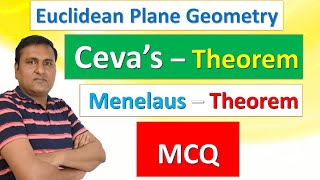 CEVAS THEOREM  MENELAUS THEOREM  MCQ OF CEVAS AND MENELAUS THEOREM  EUCLIDEAN GEOMETRY  MCQ [upl. by Sola269]