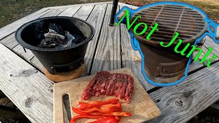 Restoring vintage cast iron Japanese hibachi konro grill [upl. by Esertak248]