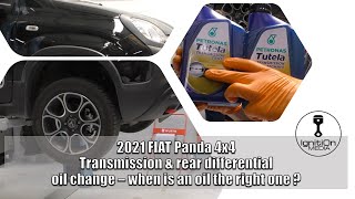 Differential oil change on our 2021 FIAT Panda 4x4  surprise bung amp confusing oil requirement [upl. by Assilak]