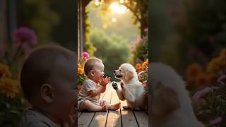 Adorable Baby and Dog Become BEST FRIENDS [upl. by Eintruok]