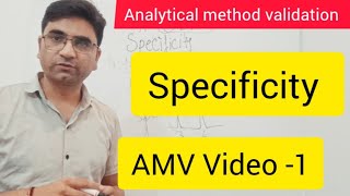 Specificity in analytical method validation [upl. by Ymmik]