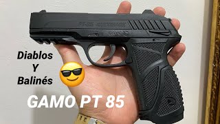 Pistola Gamo PT 85 Blowback Co2 Cal 45mm [upl. by Eahsan49]