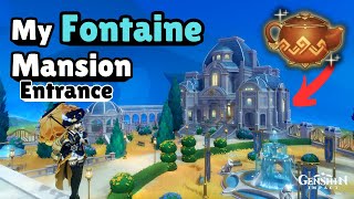 Fontaine Serenitea Pot Mansion Entrance Swirling Isles  Genshin Impact [upl. by Jehovah]